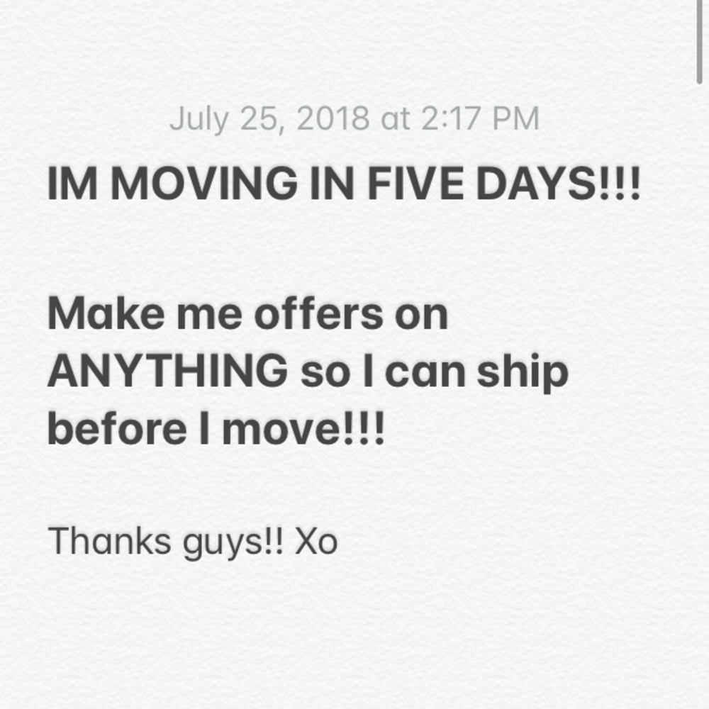 MOVING MAKE OFFERS